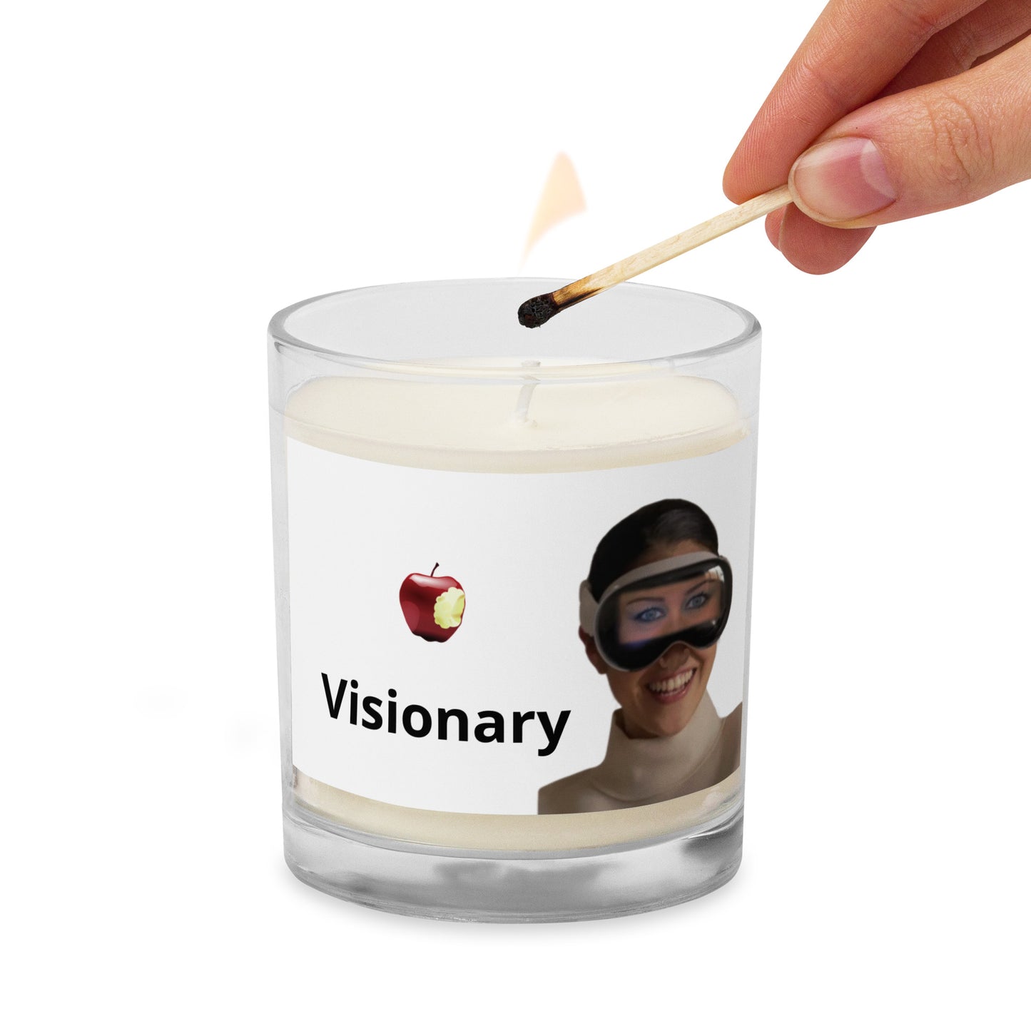 Glass jar soy wax candle