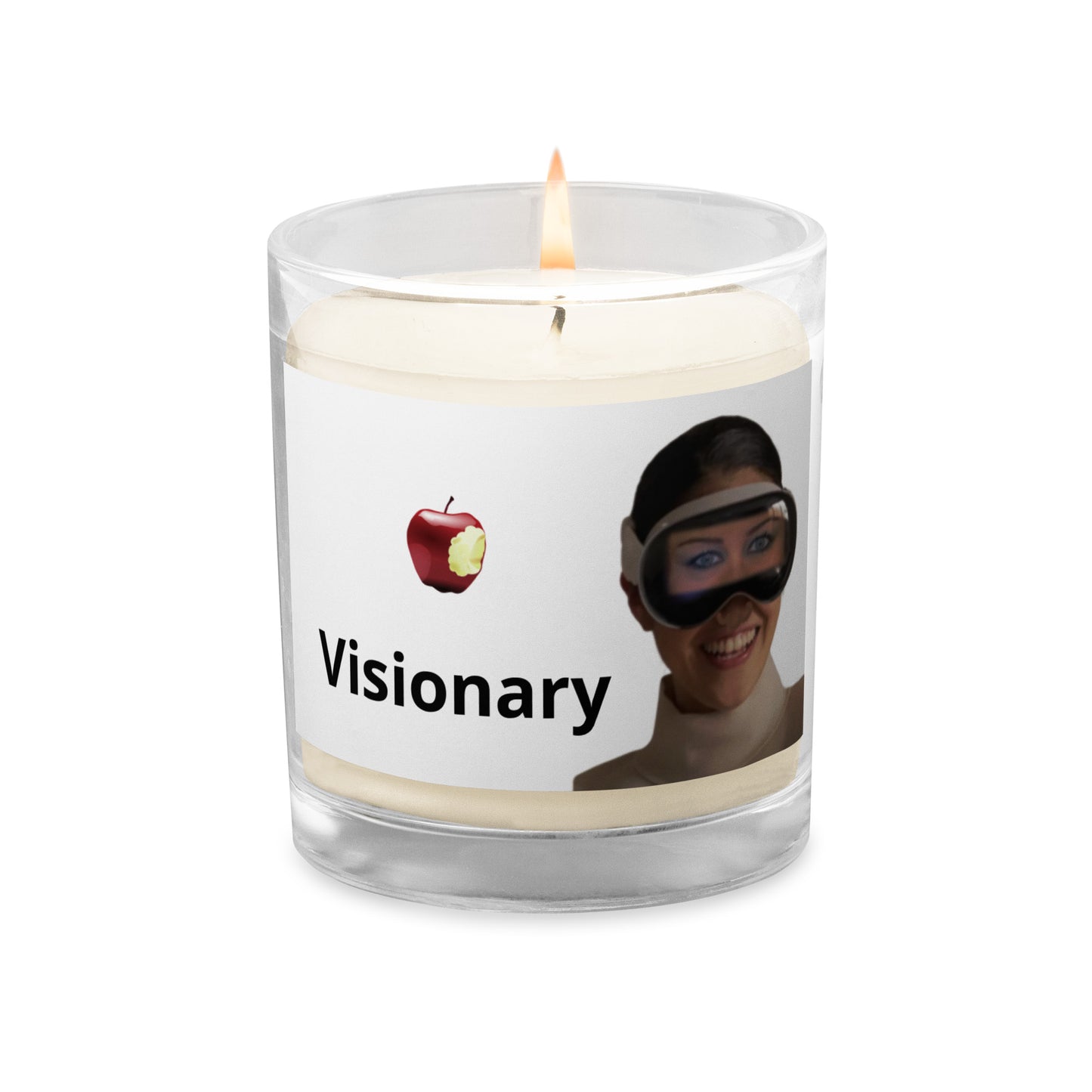 Glass jar soy wax candle