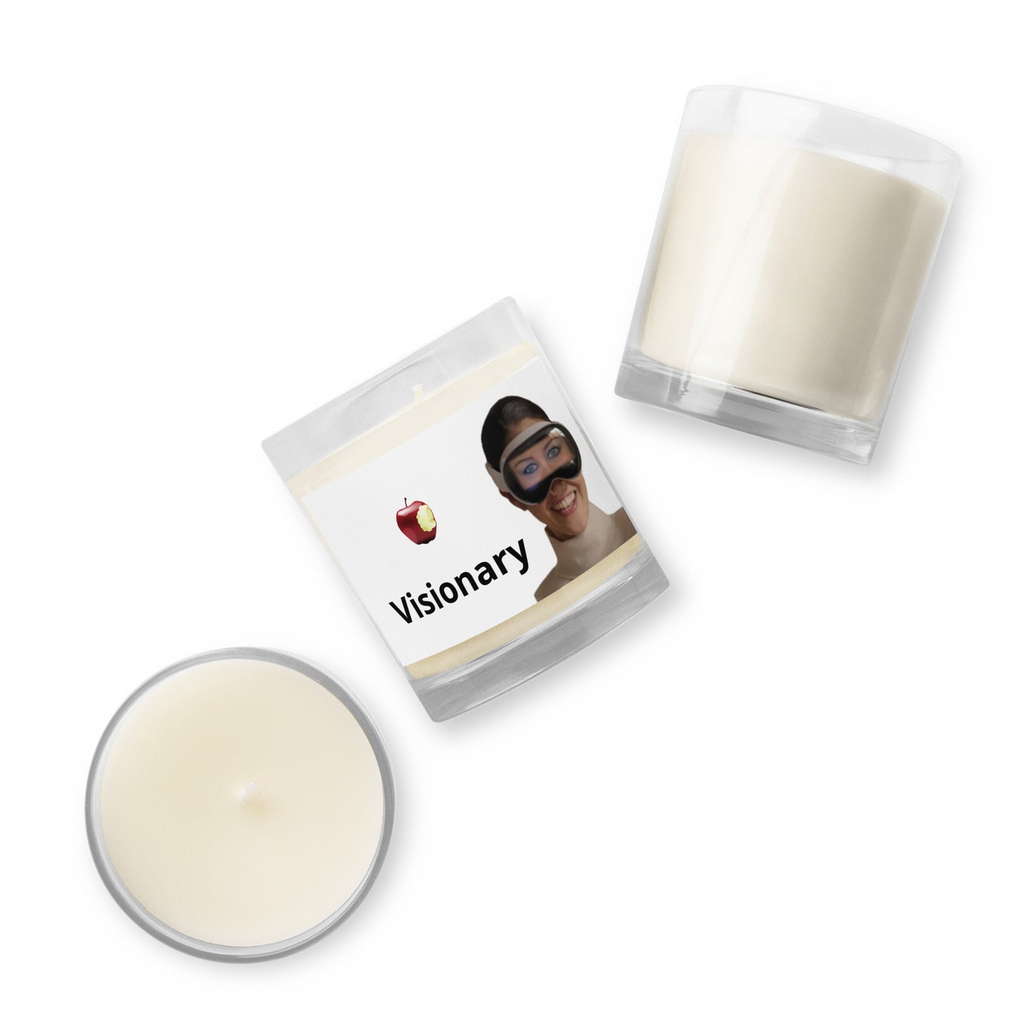 Glass jar soy wax candle