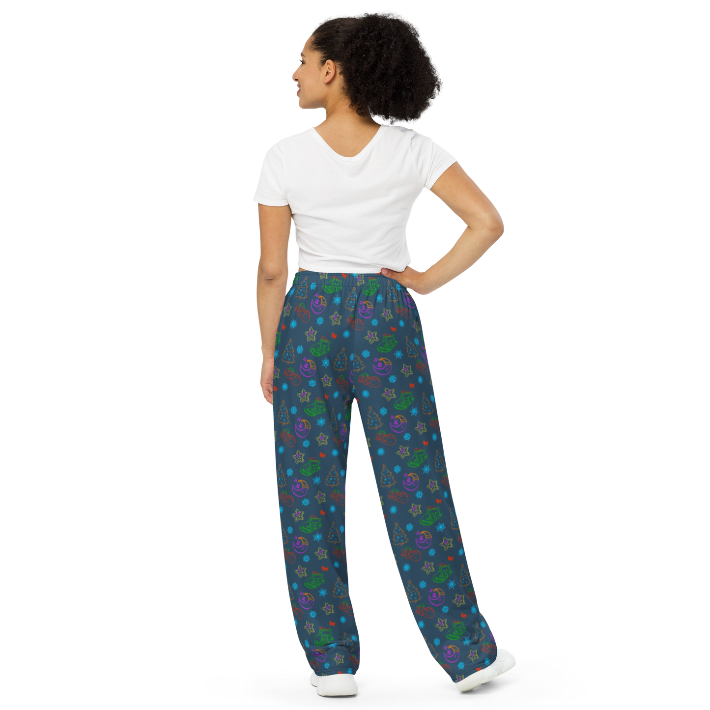 All-over print unisex wide-leg pants