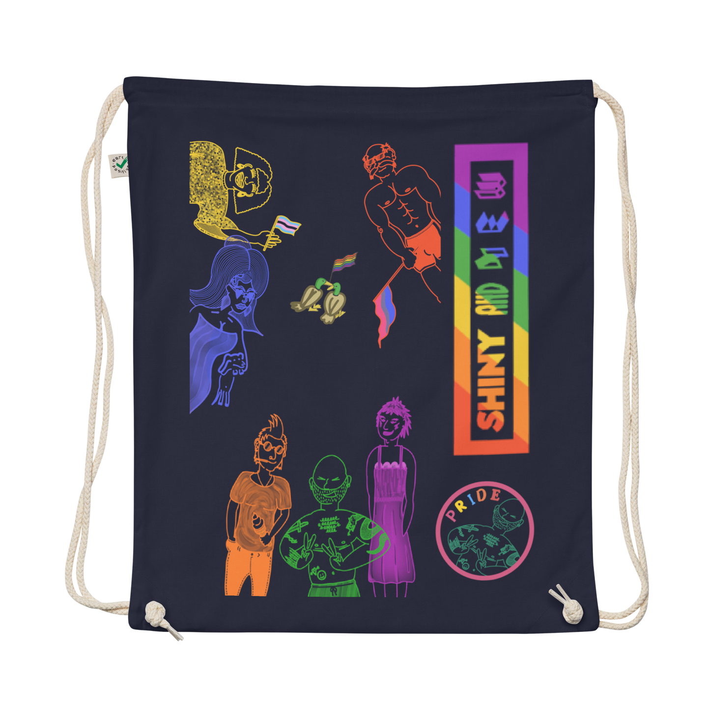 Organic cotton drawstring bag