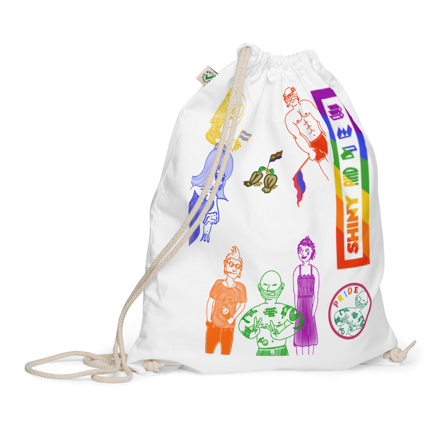 Organic cotton drawstring bag