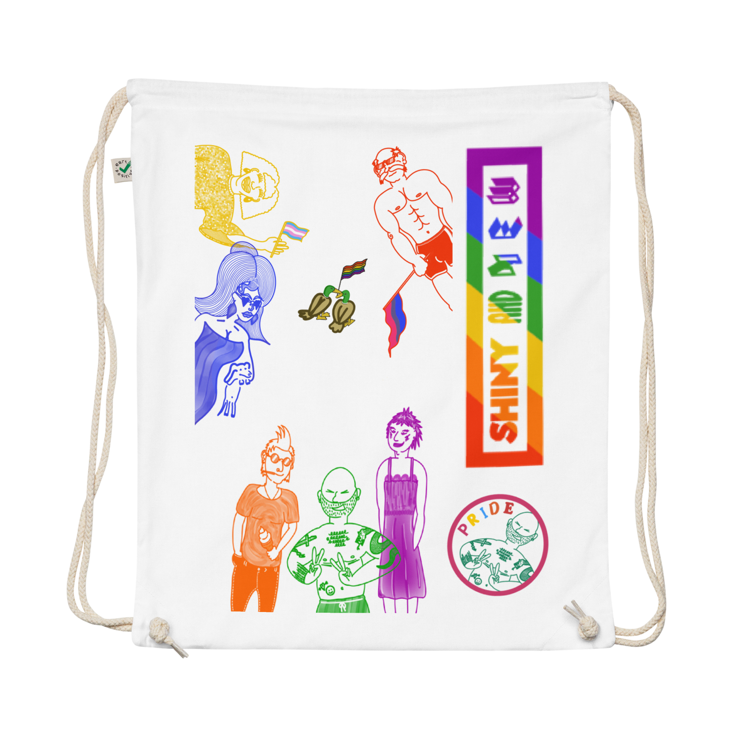 Organic cotton drawstring bag