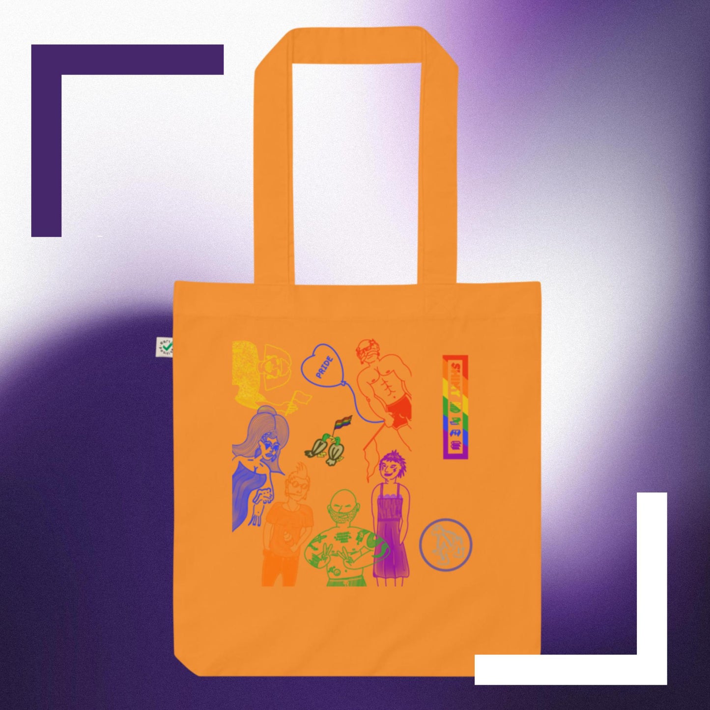 Organic fashion tote bag