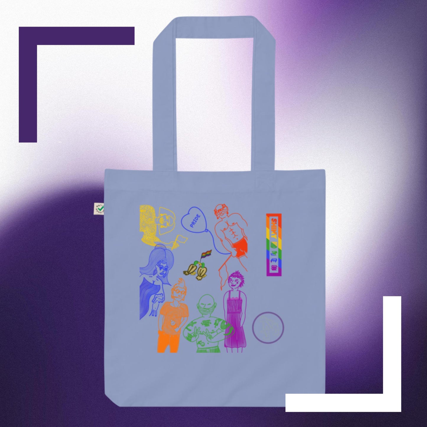 Organic fashion tote bag