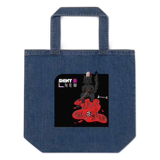 Organic denim tote bag