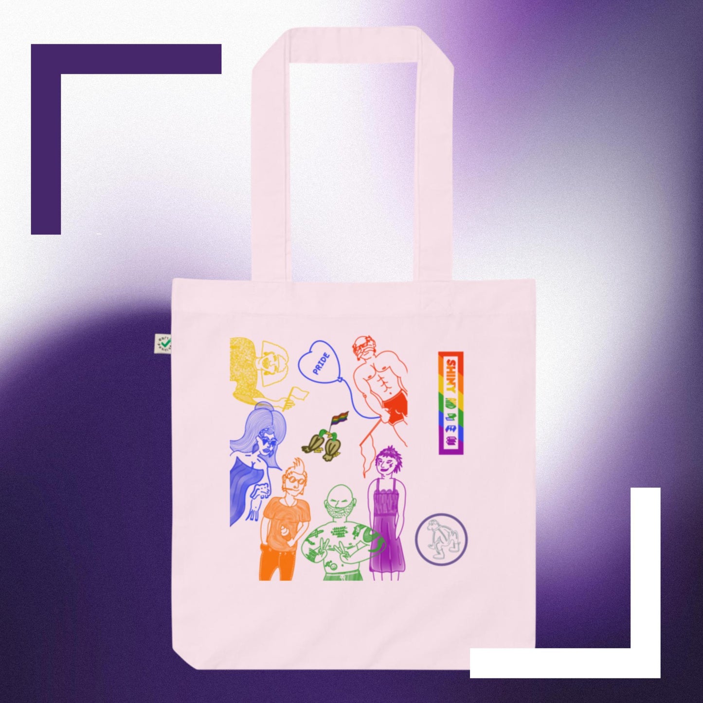 Organic fashion tote bag