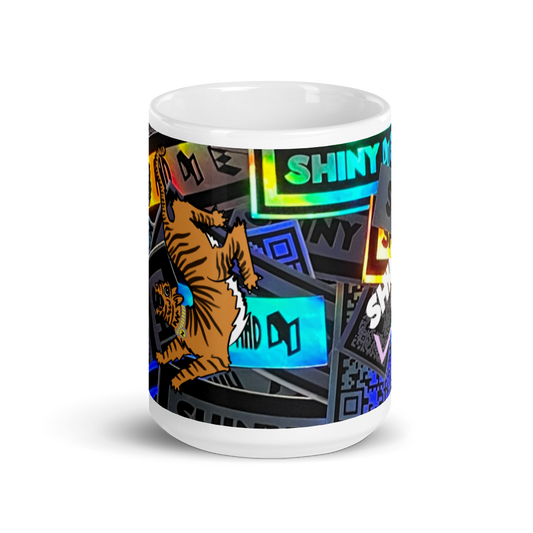 White glossy mug
